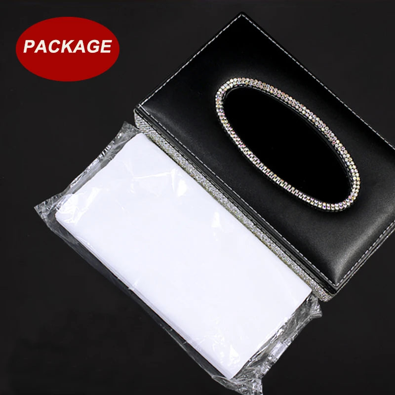 Luxury Rhinestones Car Tissue Box