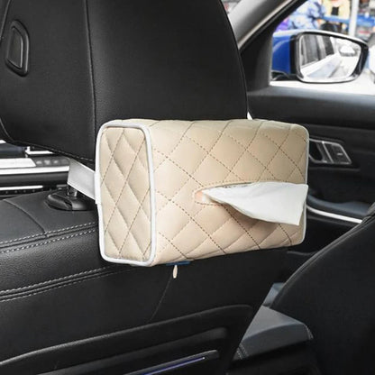 Luxury Leather Car Tissue Box