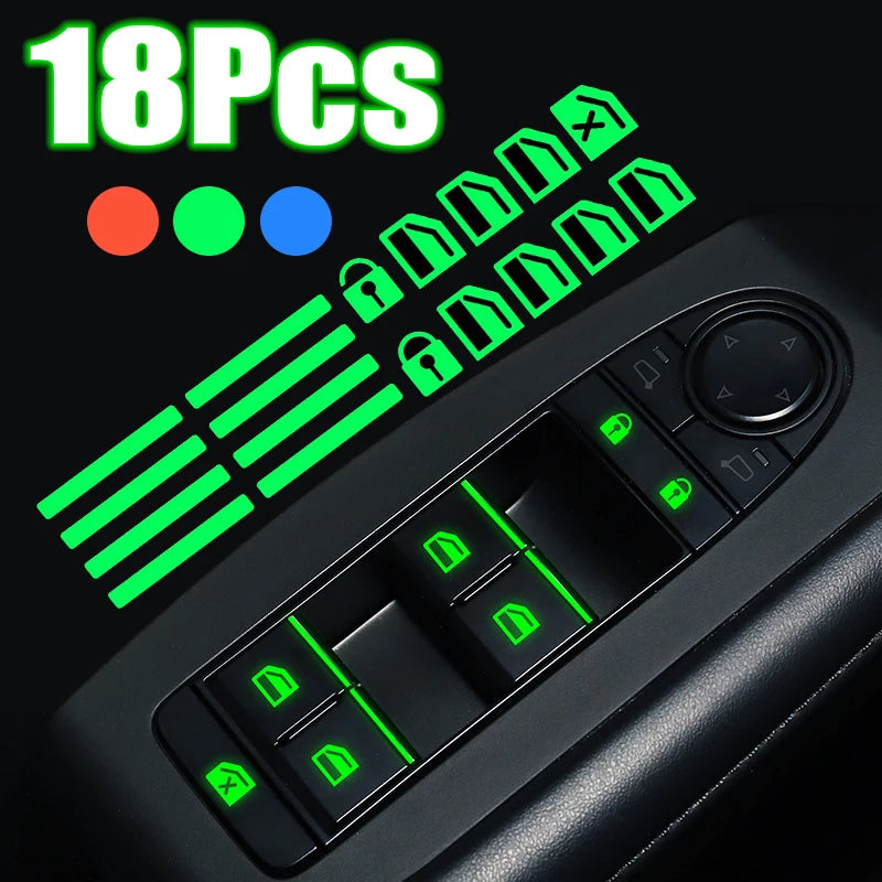 Car Luminous Door Button Stickers