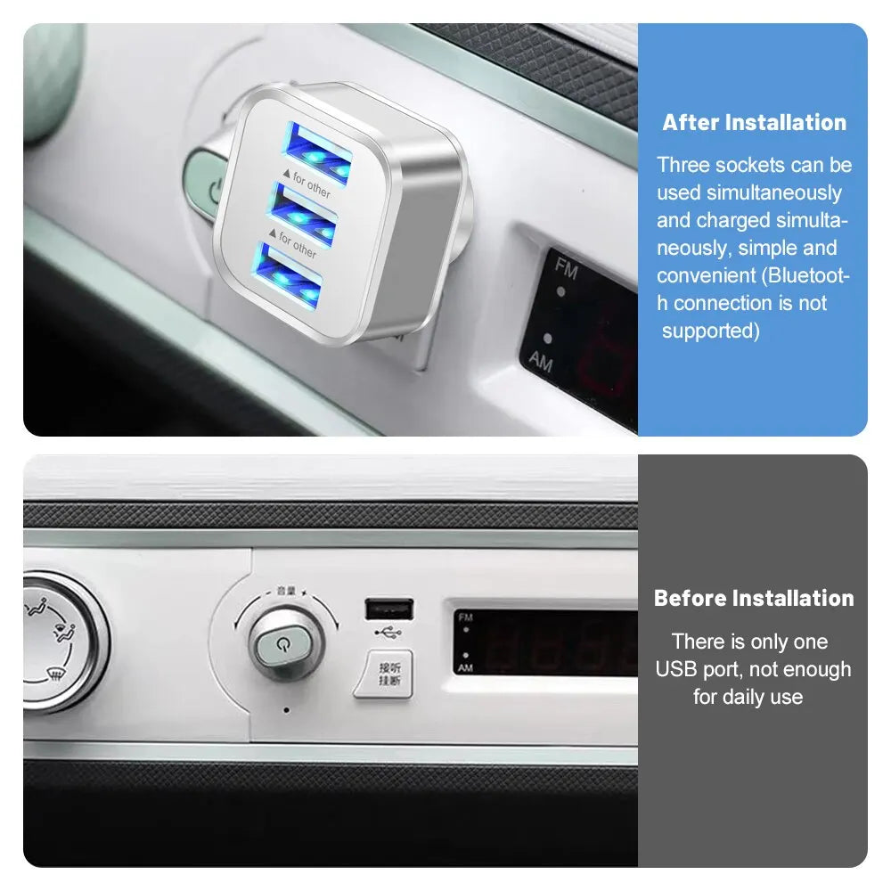 3-Port USB Slots Adapter