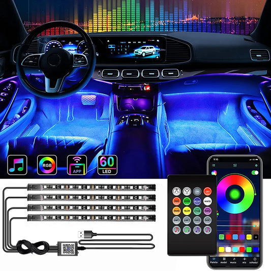 Neon LED Car Interior Ambient Light Kit