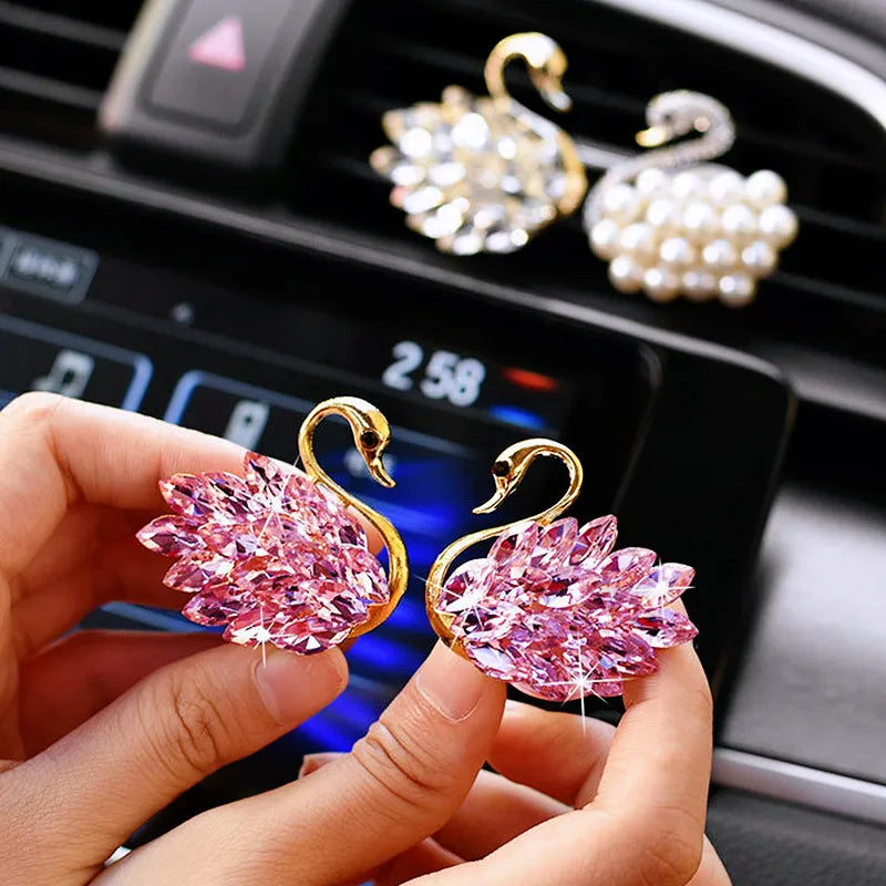 Diamond Swan Car Interior Ornament