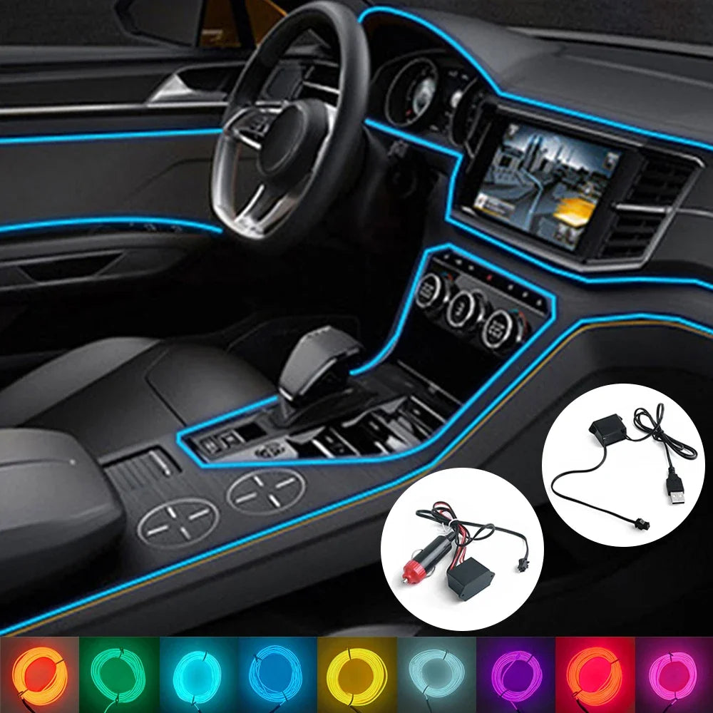 Car Interior Red LED Strip