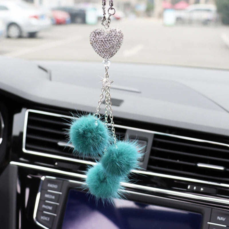 Luxurious Fur Ball Car Accessories