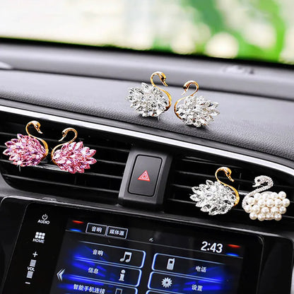 Diamond Swan Car Interior Ornament