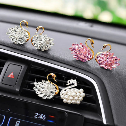 Diamond Swan Car Interior Ornament