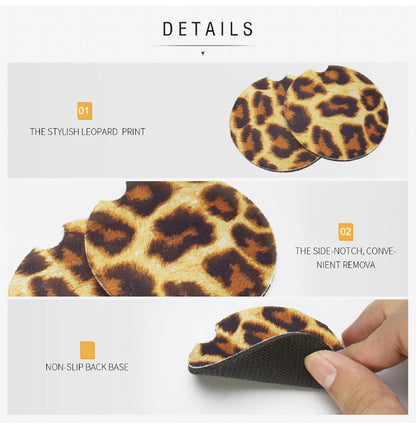 Luxury Leopard Print Car Cup Mats