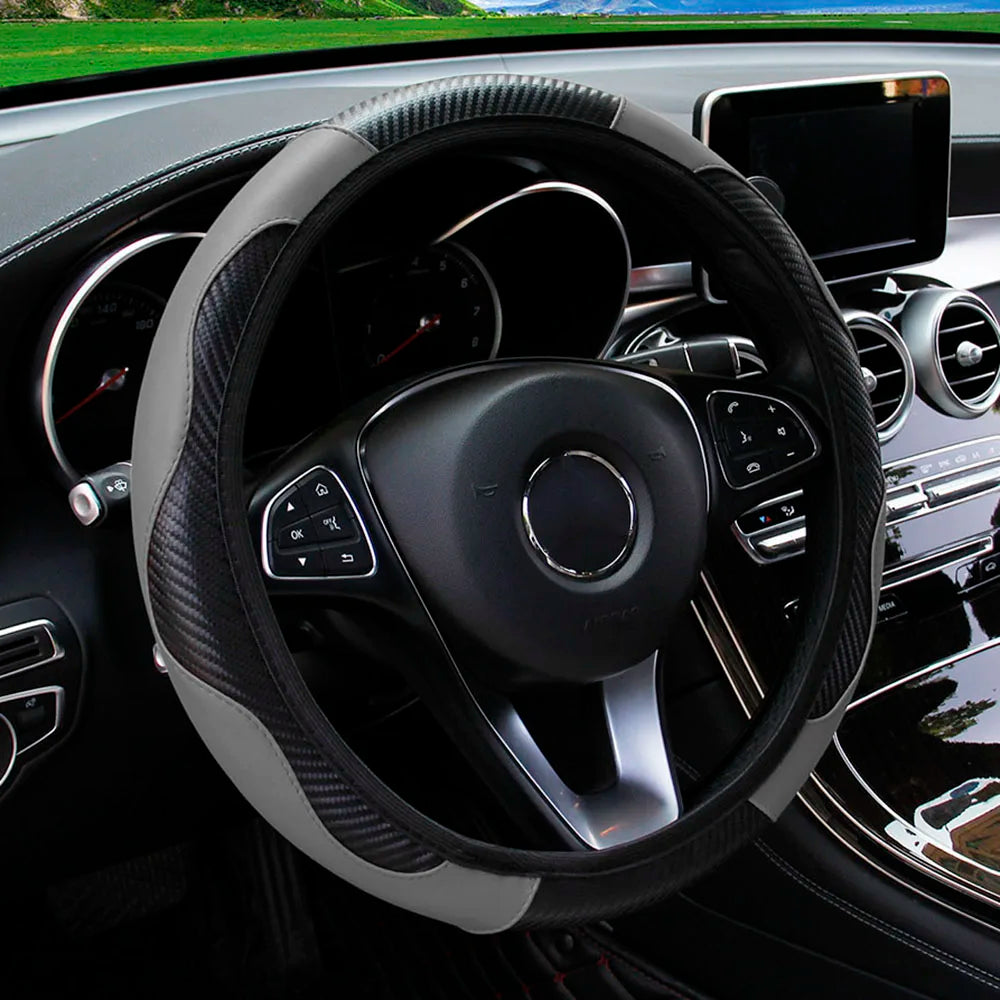 Breathable Leather Steering Wheel Cover