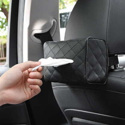 Luxury Leather Car Tissue Box