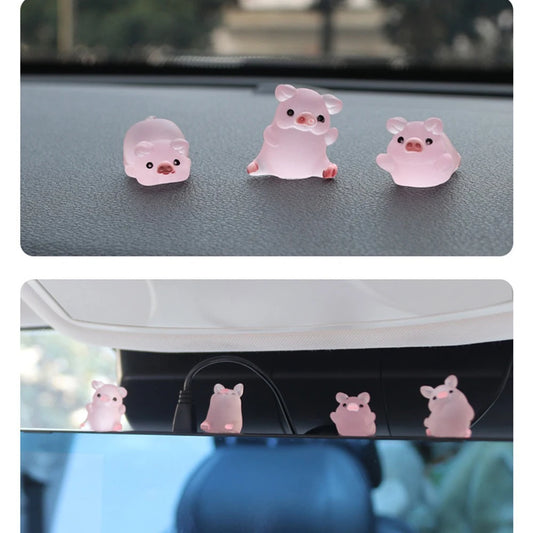 Charming Mini Resin Pig Figures