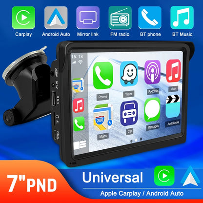 7" Wireless Multimedia HD Touch Screen (Works with CarPlay, Android, Bluetooth)