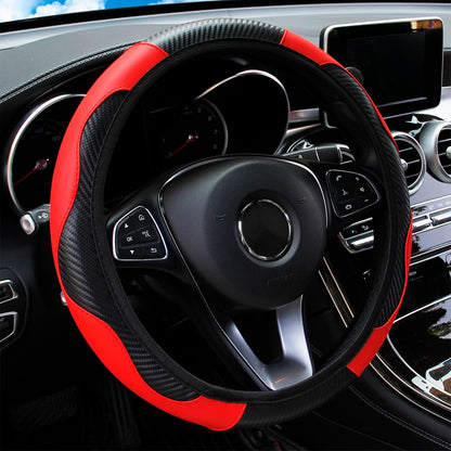 Breathable Leather Steering Wheel Cover