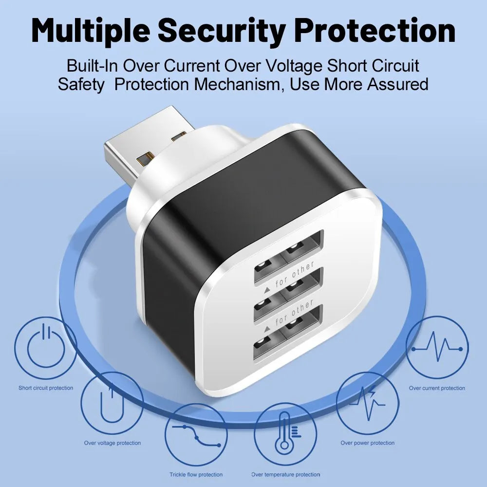 3-Port USB Slots Adapter